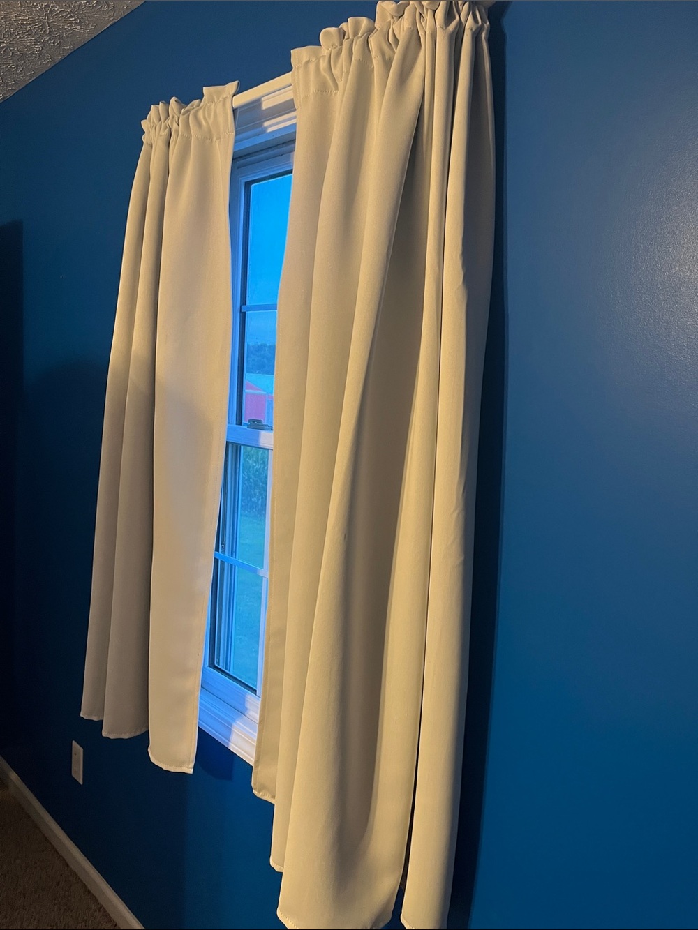 Light grey Rod-Pocket Curtains , 2 pairs 54 x52